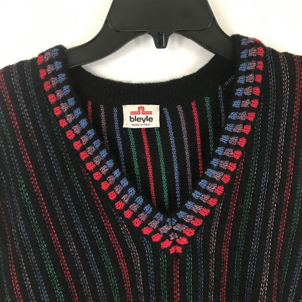 VTG bleyle Striped Sweater Vest Multicolor M - Picture 3 of 7